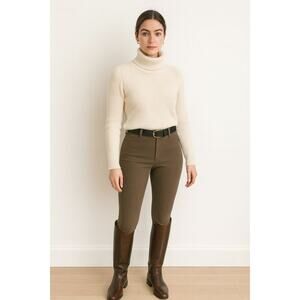 Theory Womens Equestrian Riding Pants Size 0 Taupe Old Money Quiet Luxury Preppy